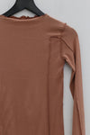 BASERANGE Long Sleeve T-Shirt TTML Collection Ribbed Cotton Portugal BAS-TTML-RB-WI23-MGH Rose Red